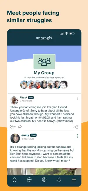 ‎Untangle: Grief Support App screenshot 1