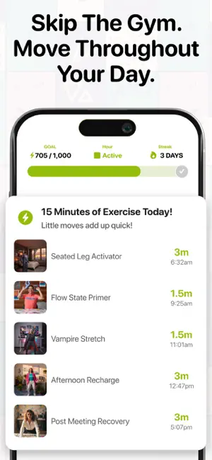 ‎Wakeout! 1-Min Moves Anywhere App screenshot 1