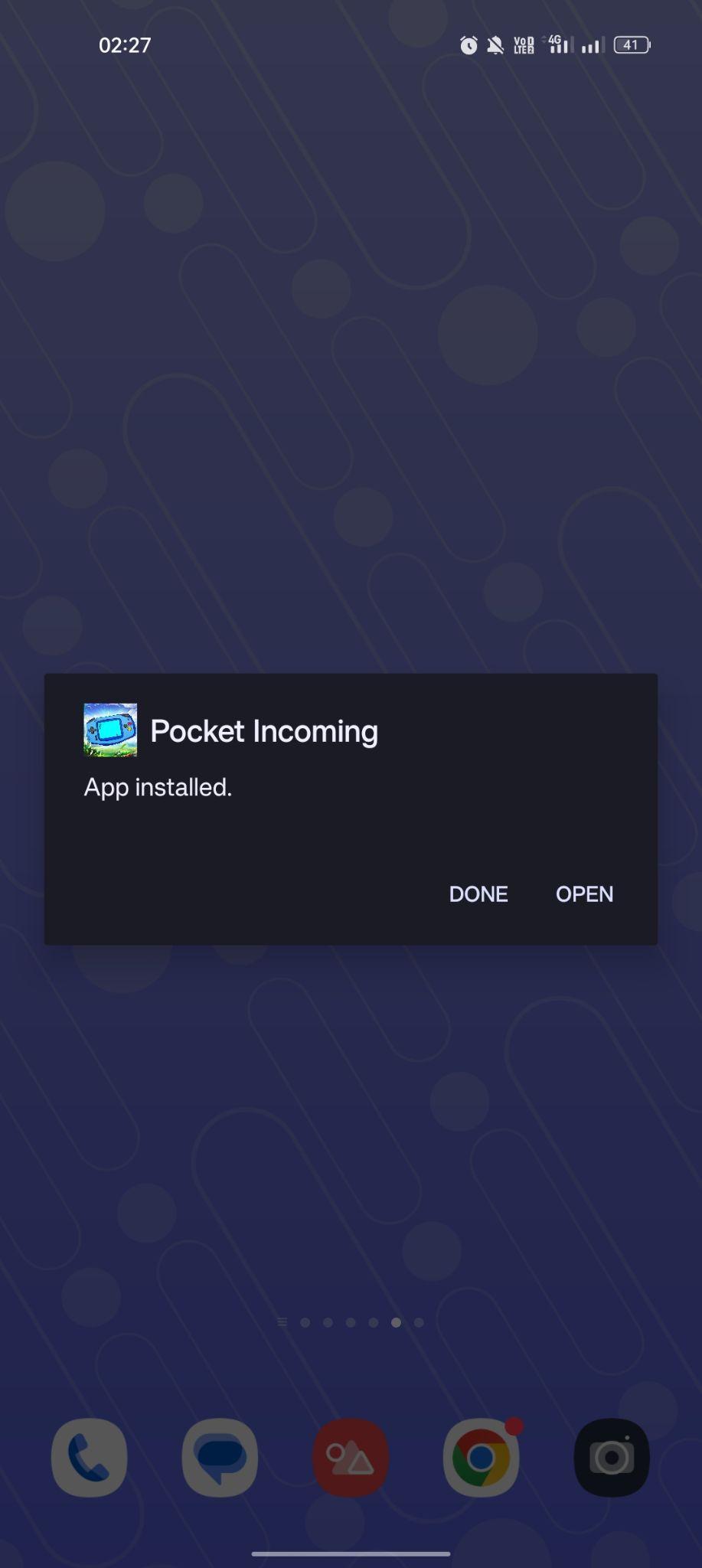 Pocket Incoming apk installed