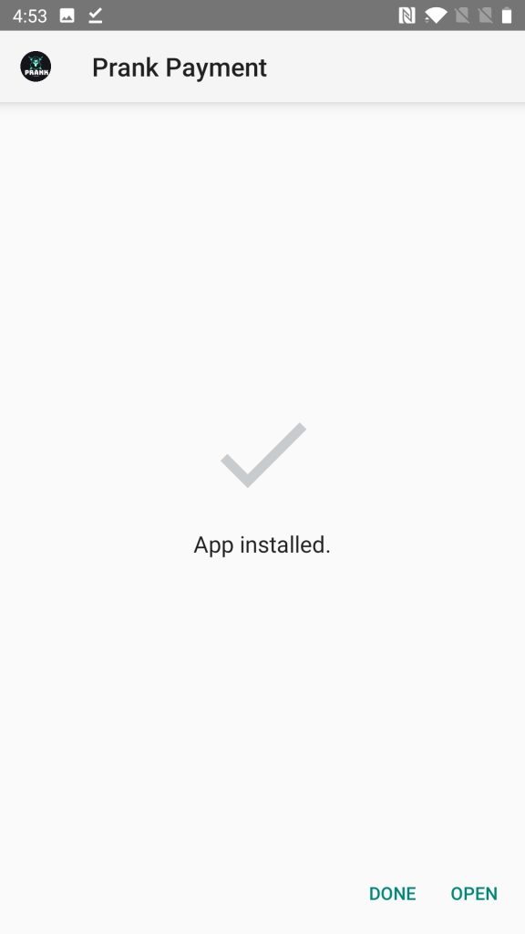 Prank Payment Installed