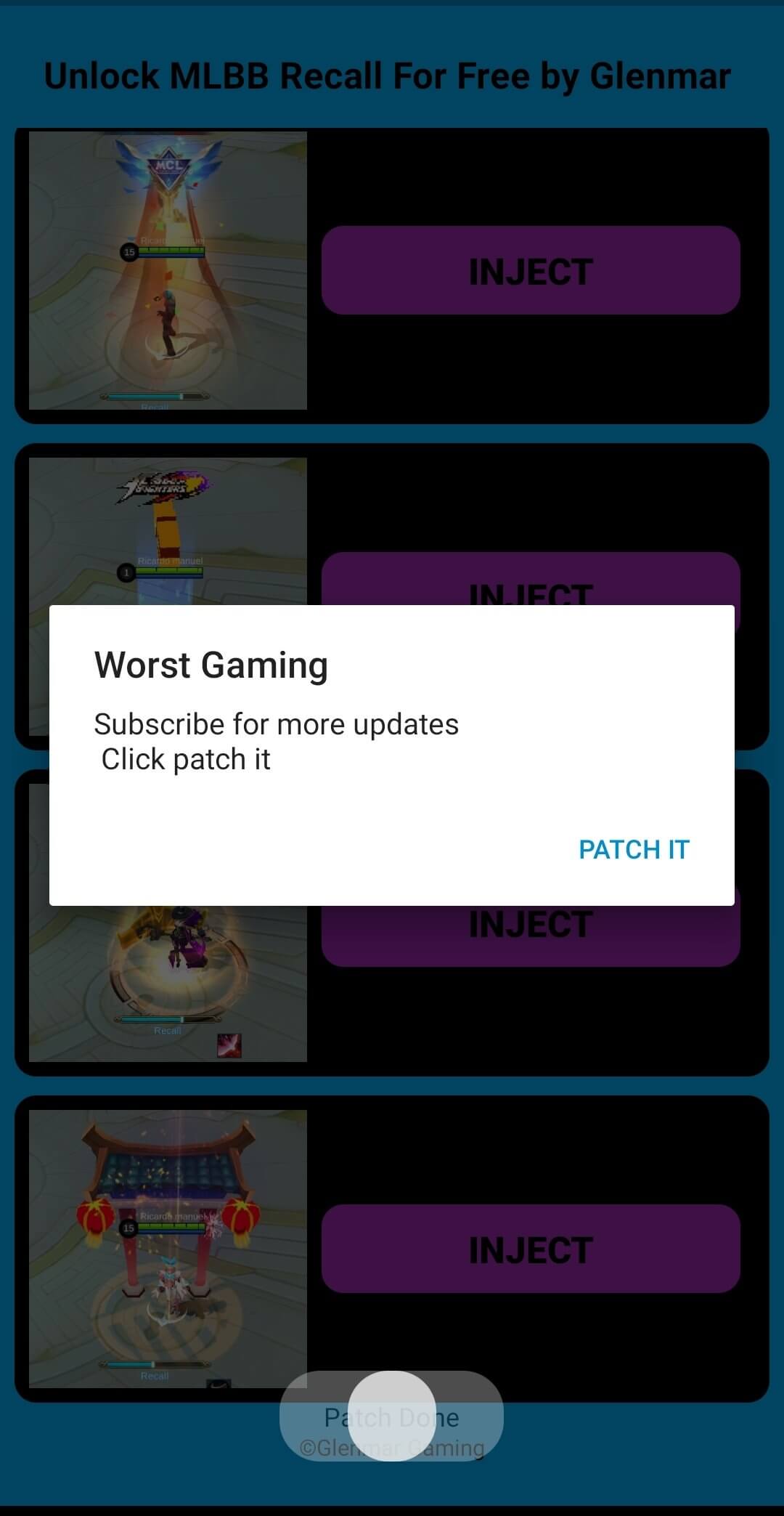 Recall Injector screenshot 1