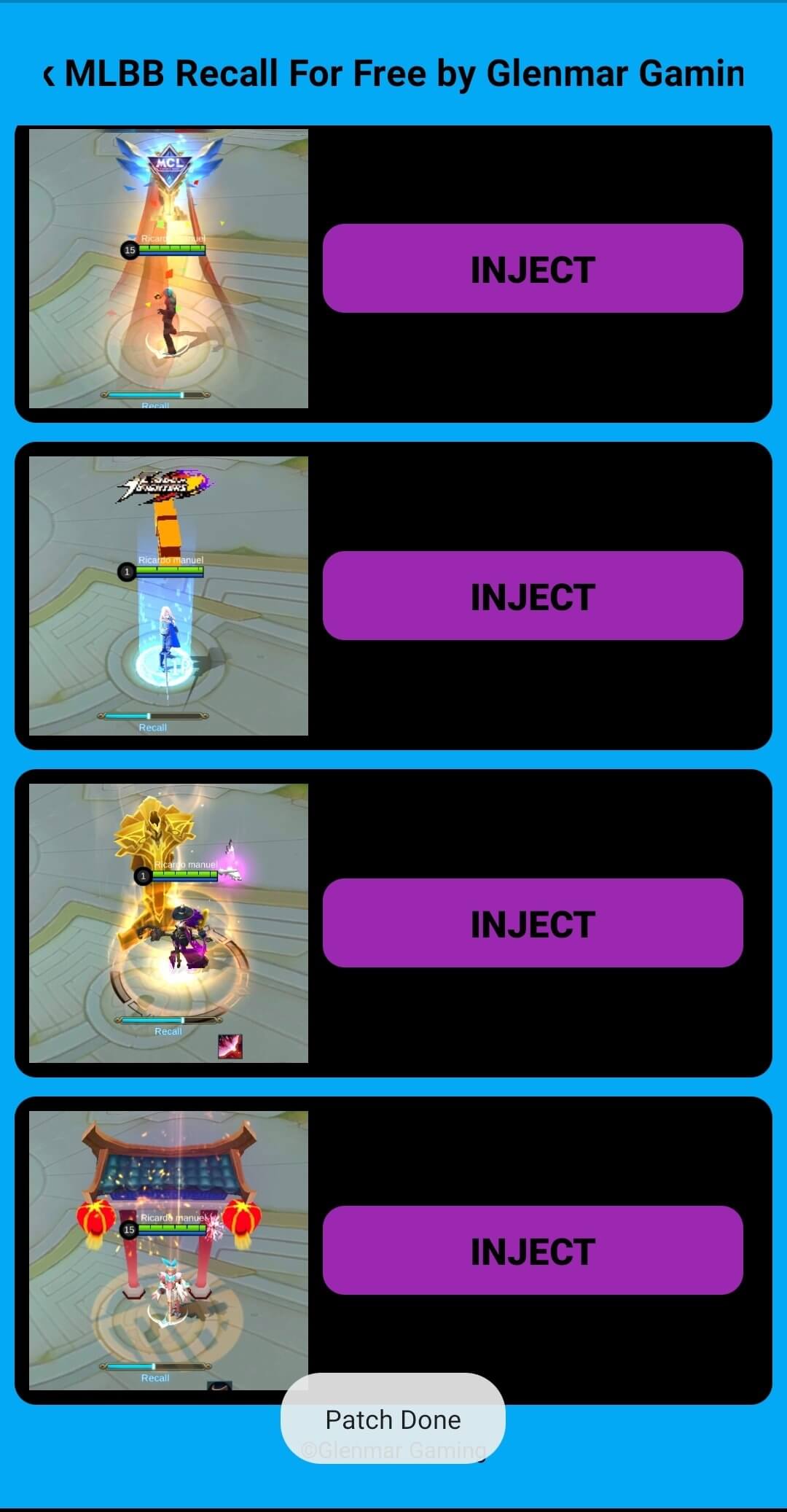 Recall Injector screenshot 1