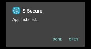 S Secure successfully installed