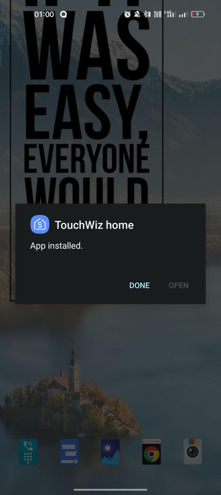 Samsung TouchWiz Home apk installed