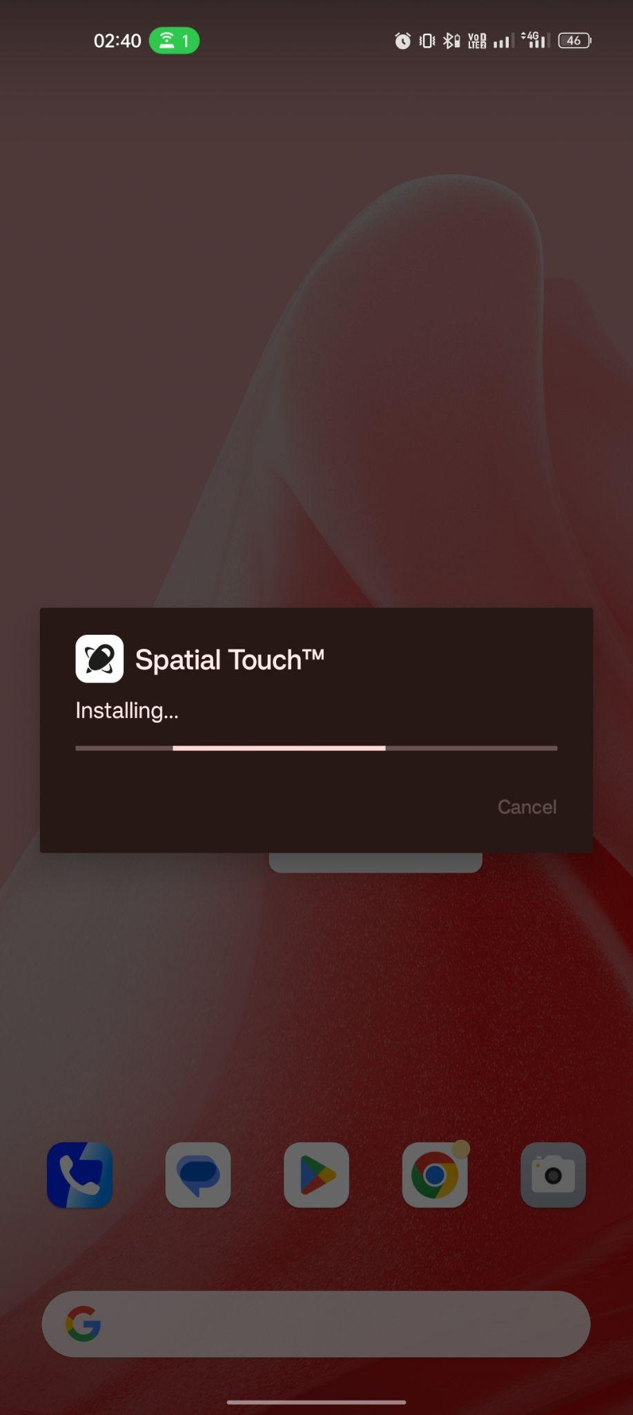 Spatial Touch apk installing