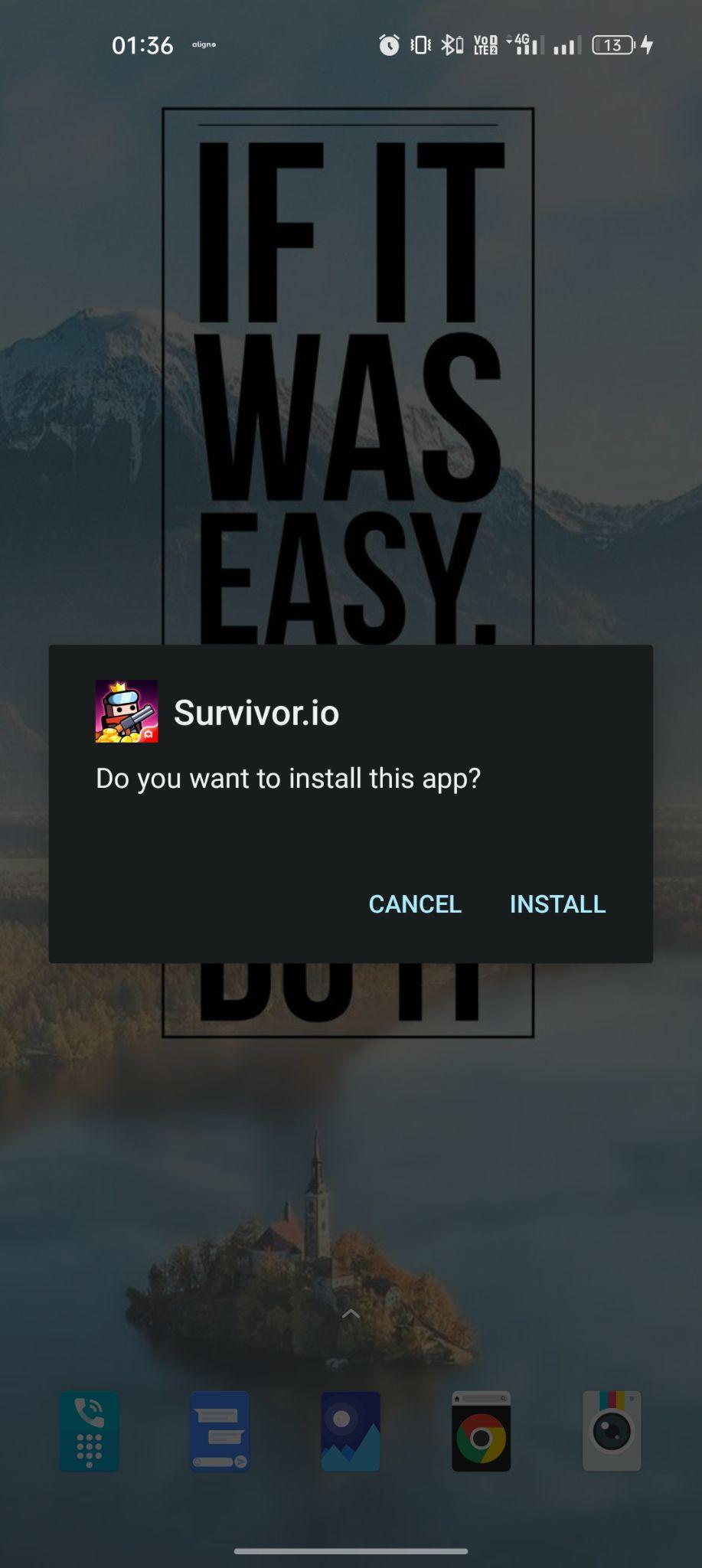 click on install
