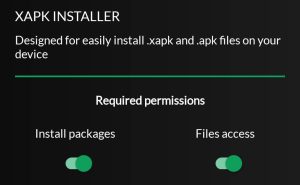 enable Installer required permissions