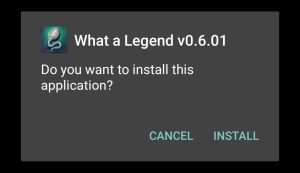 Start the What a Legend installation
