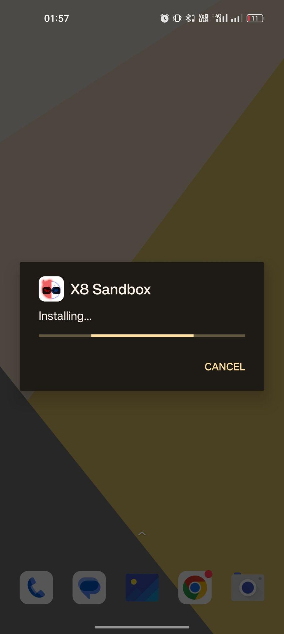 X8 Sandbox apk installing