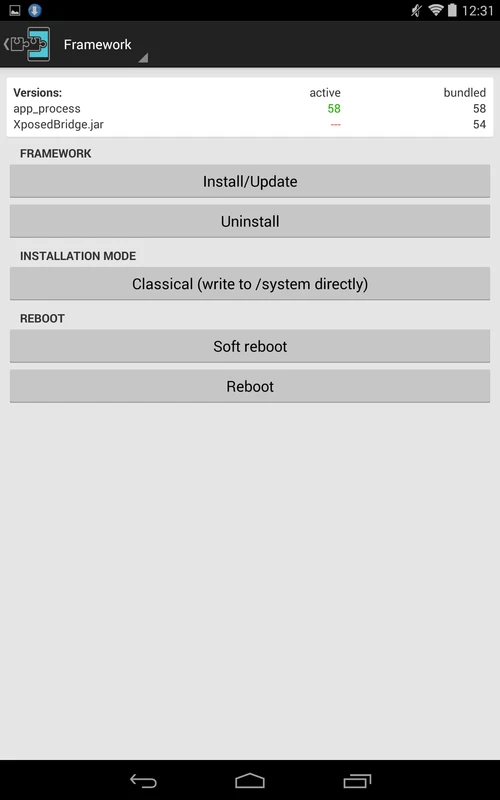 Xposed Installer screenshot 1