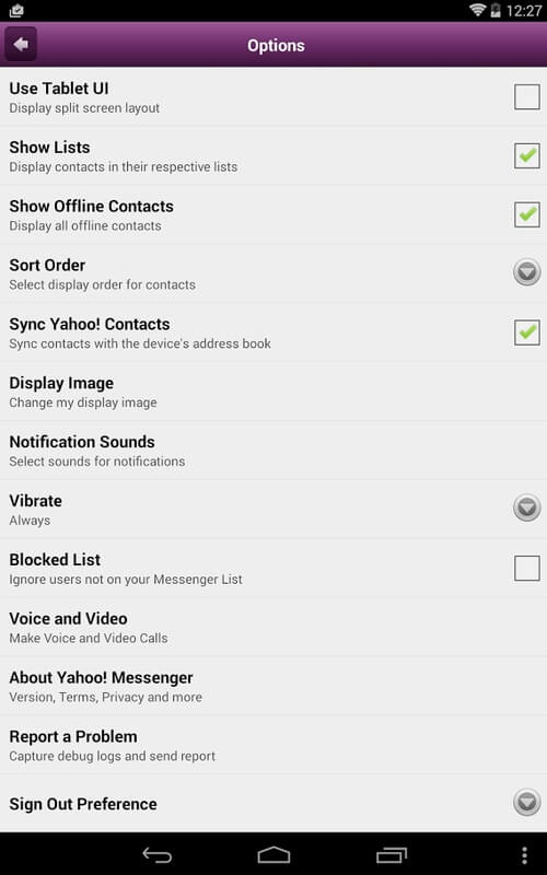 Yahoo Messenger screenshot 1