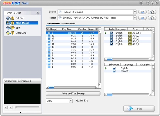 DVDFab screenshot 1
