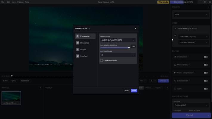 Topaz Video AI screenshot 1