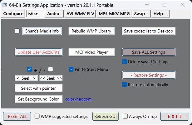 Shark007 Codecs screenshot 1