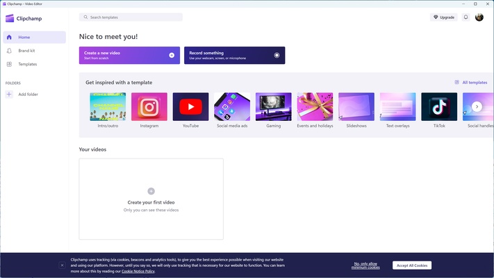 Clipchamp screenshot 1