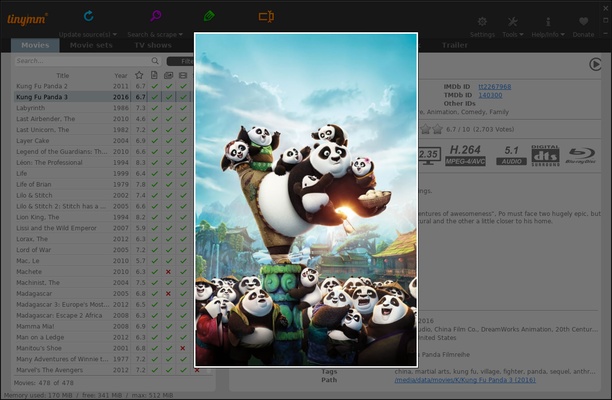 TinyMediaManager screenshot 1