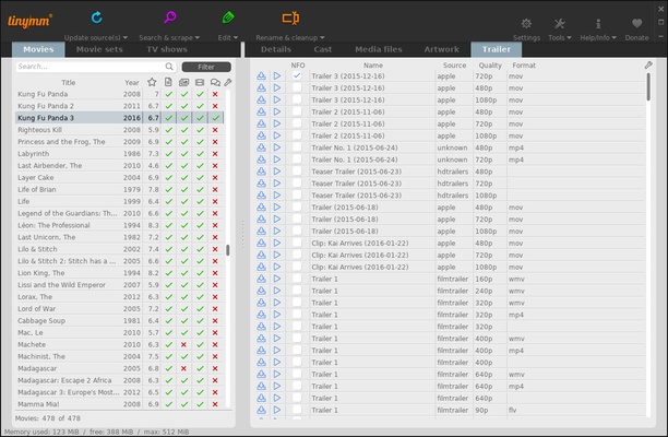 TinyMediaManager screenshot 1