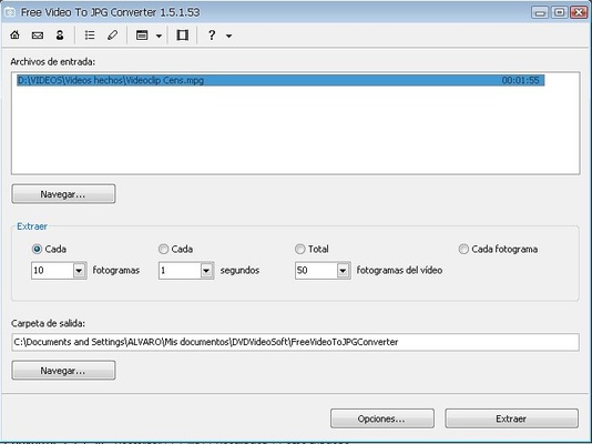 Free Video to JPG Converter screenshot 1