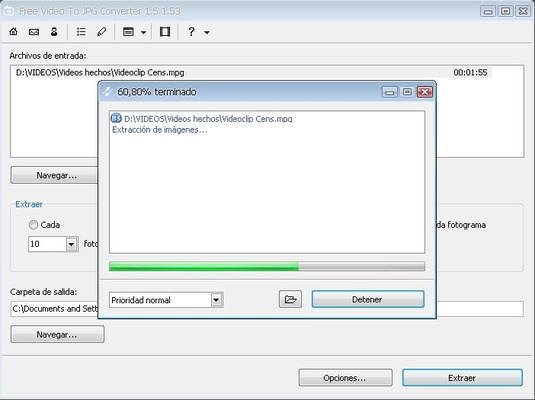 Free Video to JPG Converter screenshot 1