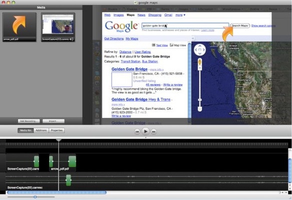 Camtasia screenshot 1