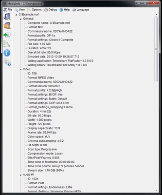 MediaInfo screenshot 1