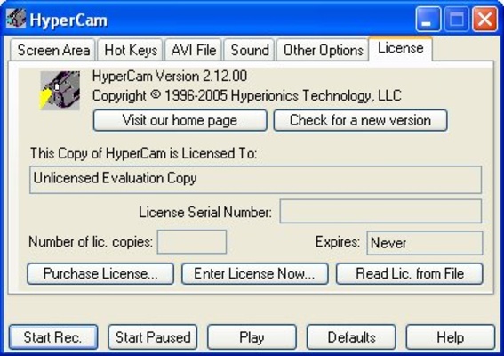 HyperCam screenshot 1