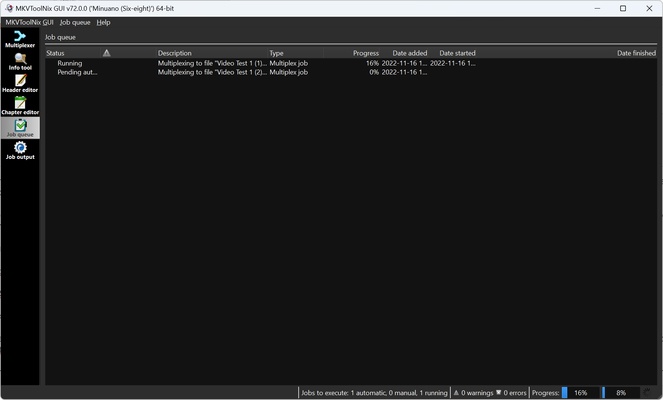 MKVToolnix screenshot 1