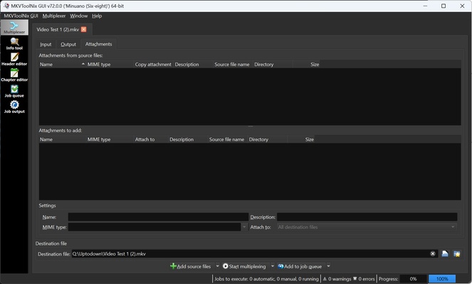 MKVToolnix screenshot 1