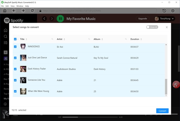 UkeySoft Music Converter screenshot 1