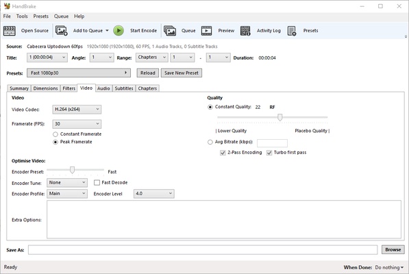 HandBrake screenshot 1