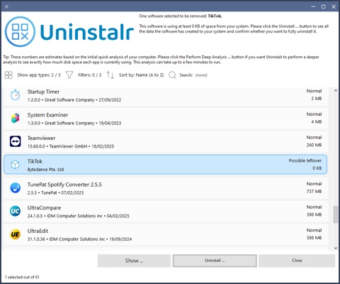 Uninstalr screenshot 1