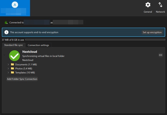 Nextcloud screenshot 1
