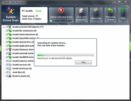 UVK - Ultra Virus Killer screenshot 1