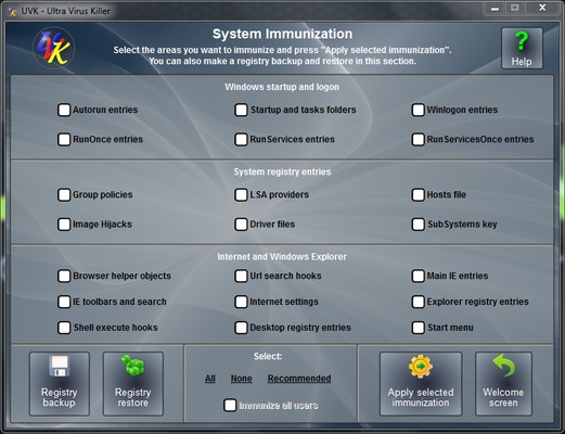 UVK - Ultra Virus Killer screenshot 1
