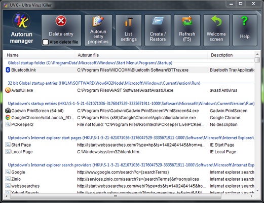 UVK - Ultra Virus Killer screenshot 1