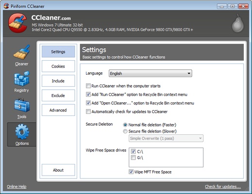 CCleaner Portable screenshot 1