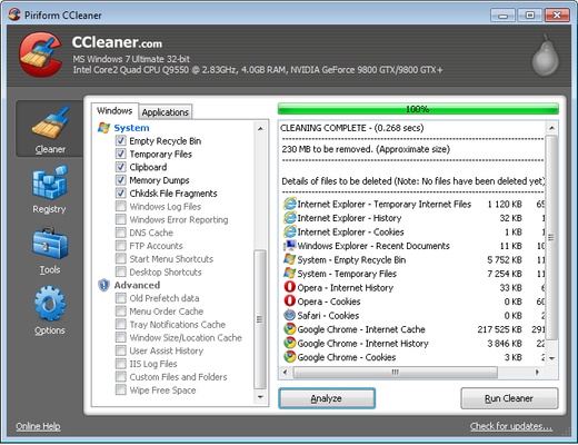 CCleaner Portable screenshot 1