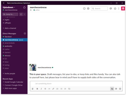 Slack screenshot 1