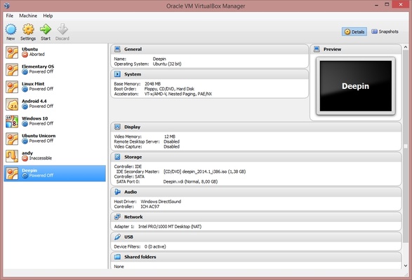 VirtualBox screenshot 1
