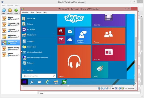 VirtualBox screenshot 1