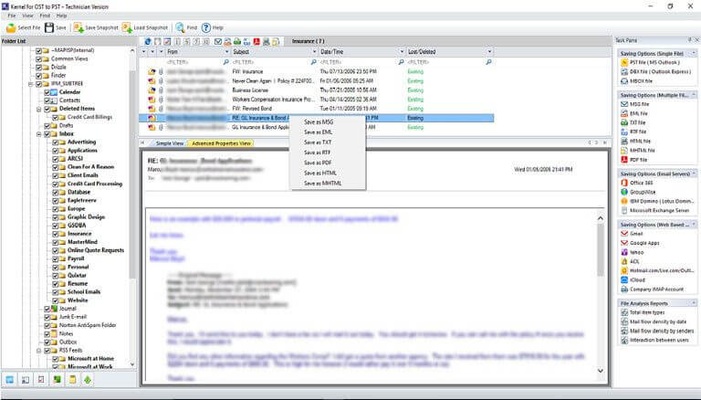 Kernel OST To PST Converter screenshot 1