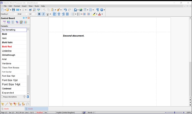 Atlantis Word Processor Lite screenshot 1
