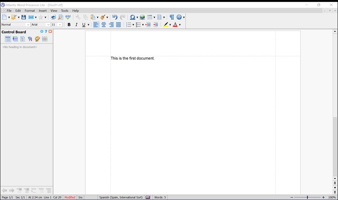 Atlantis Word Processor Lite screenshot 1