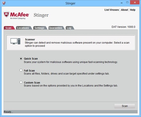 Trellix Stinger Portable screenshot 1