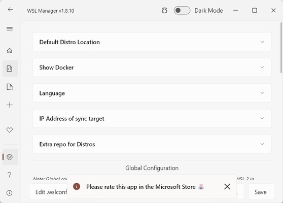 WSL Distro Manager screenshot 1