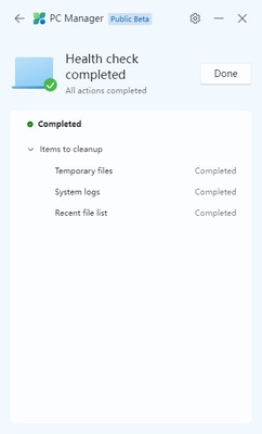 Microsoft PC Manager screenshot 1