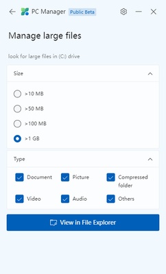 Microsoft PC Manager screenshot 1