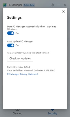 Microsoft PC Manager screenshot 1