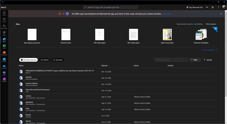 Microsoft 365 (Office) (UWP) screenshot 1