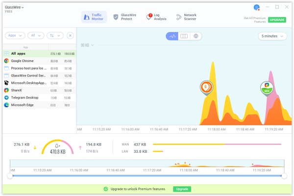 GlassWire screenshot 1